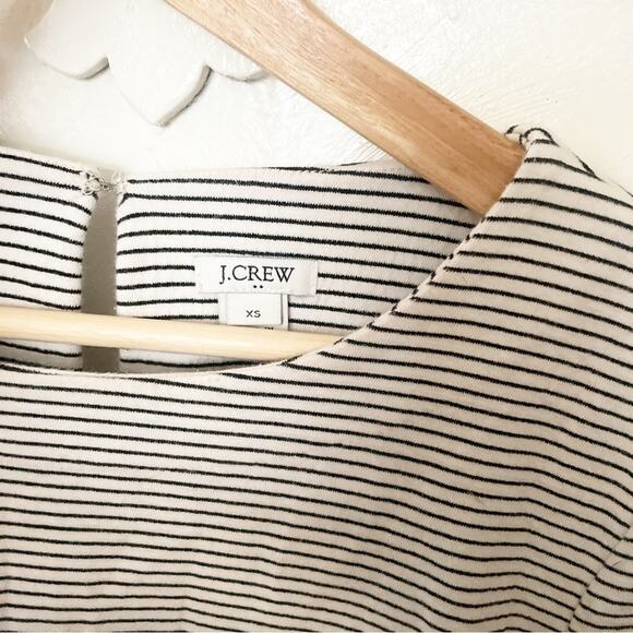 J.Crew Factory Black White Striped Ruffle Sleeve Dress Size XS - Picture 9 of 9